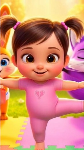 UP DOWN FREEZE 🧘 Dubi Dubi Dum Dum🍼 | Baby Yoga Song #shorts #kids #babyyoga