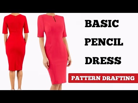 HOW TO DRAFT A BASIC PENCIL DRESS | Beginner Friendly Tutorial