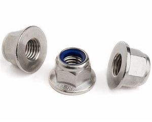 [Hot Item] M6-1.0 DIN6926 Hex Nylon Insert Flange Lock Nuts Class 8 Stainless Steel