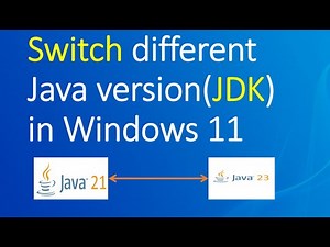 How to switch between multiple Java versions in windows 11 | Switch btw JDK 23 21|install JDK 21