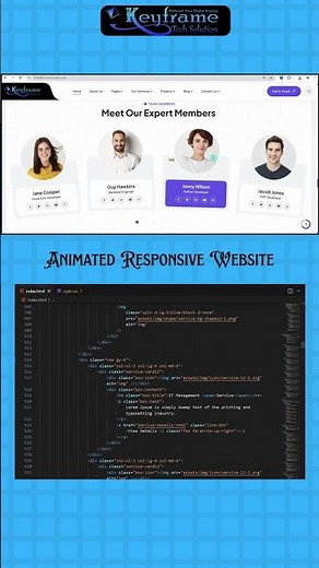 Responsive Animated Landing Page 🔥 HTML CSS JavaScript