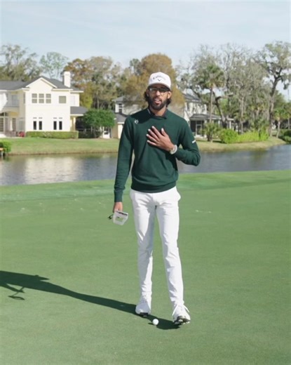 Akshay Bhatia is Masters bound. Here he is walking through aim point and his putting routine #Odyssey #odysseygolf #odysseyputters #putters #golf