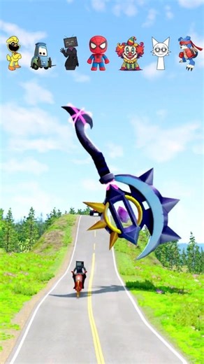 TV Woman vs Giant Magic Hammer | BeamNG Drive Crash Challenge