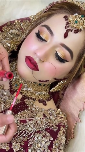 Classic Bridal Makeup Tutorial ❤️ #kashees #makeup