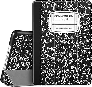 Fintie Case for iPad 9th Generation (2021) / 8th Generation (2020) / 7th Gen (2019) 10.2 Inch - Lightweight Slim Shell Standing Hard Back Cover with Auto Sleep/Wake Feature, Composition Book Black