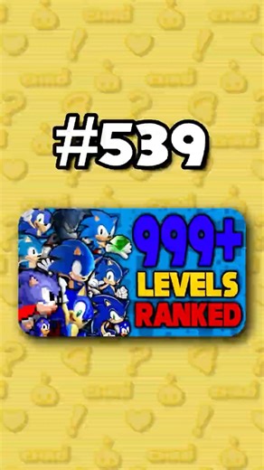 Number 539 - Ranking ALL 999+ Sonic Levels from Worst to Best #sonicthehedgehog