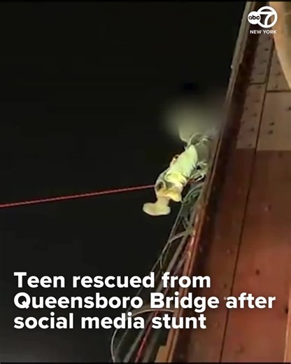 ABC7NY | First responders carefully worked to rescue a teenager who fell into a confined space inside the Queensboro Bridge span for hours.... | Instagram