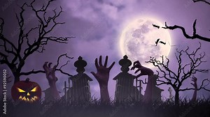 Halloween animation with undead