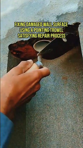 Fixing Damaged Wall Surface Using a Pointing Trowel | satisfying repair process