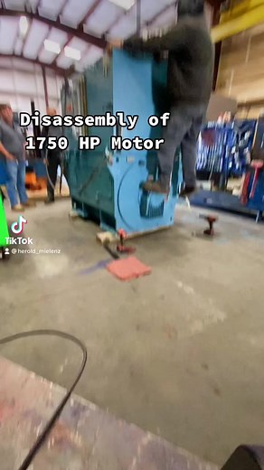 Disassembly of 1750 Horse Power 3600 RPM 2300 Volt motor. #electricmotor #electricmotorrepair #rewindingmotor #rewind #motor #motorrepair #sac #sacramento #sacramentobusiness #localrepair #repairment #horsepower #mechanic #torque #serviceshop #familyownedbusiness #familyownedandoperated | Herold & Mielenz, Inc.