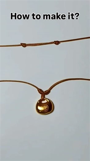 CraftCharms | DIY Jewelry Tutorials on Instagram: "How to tie a pendant?#foryoupage❤️😍 #diy #handmade #howto #pendant"