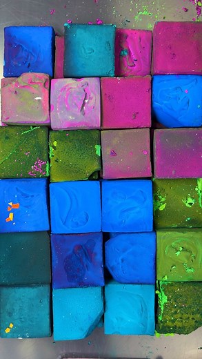 40 Homemade Dyed Chalk with different textures 💕 | Guys it took approximately TEN days to prepare these, but you can’t understand how satisfying are to crush! I had to make a half block because it would take way too much time, and I couldn’t wait to crush 🤣🤤 Even if some are hard I still love it! When you throw sweat on your creations you better appreciate them! #asmr #asmrcommunity #oddlysatisfying #satisfying #viral #viralvideos #asmrgymchalk #gymchalk #gymchalkasmr #explore #explorepage | 