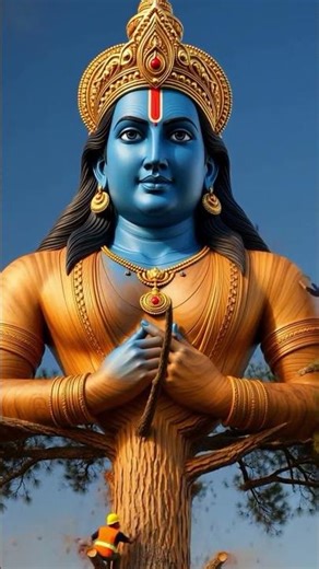 “Giant Pine Tree Turned Into Lord Vishnu Statue 😱 | 10s Timelapse Transformation 🔥” #aitimelapse