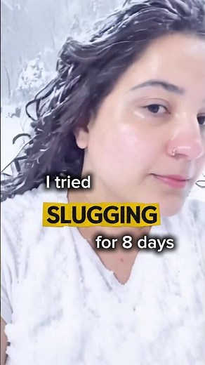 I Tried Vaseline Slugging for 8 Days | Real Glass Skin Result @thatgirlwidcurlyhair #instantglow