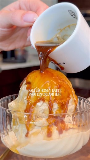 SALTED HONEY LATTE PROTEIN CREAMI (dairy-free)✨