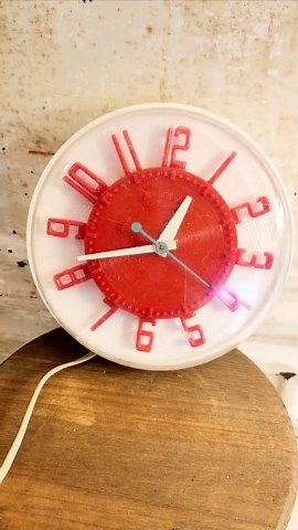 Vintage GE Telechron Clock 1940s Red & White Retro WORKING Clock - Etsy