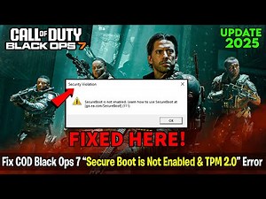 How To Fix COD Black Ops 7 “Secure Boot is Not Enabled” Error | Fix Black Ops 7 Security Violation