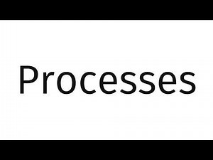 How to pronounce Processes?(CORRRECTLY)