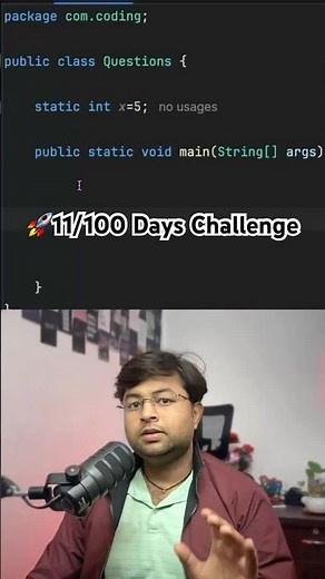 🚀11/100 Java Coding Concepts #coding #dsaforbeginners #pythonprogramming #backenddeveloper