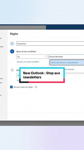Nouvel Outlook : Gère tes newsletters efficacement