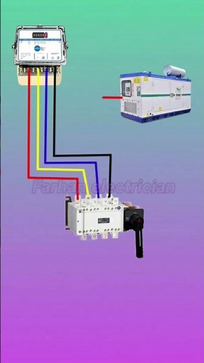 How to 3 phase manual change over switch connection diagram #shorts