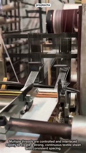 How Industrial Looms Turn Threads Into Fabric at High Speed #Weaving #Textile #Machinery in Motion!