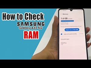 How To Check Ram On Samsung A33 5G