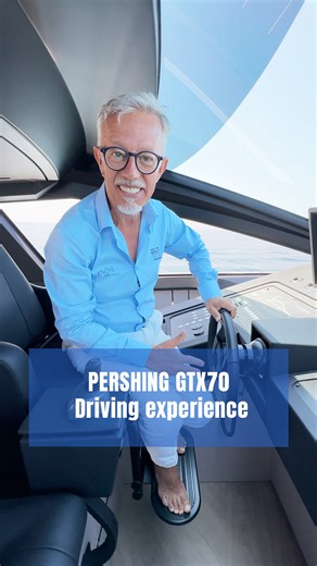 At the helm of the very first Pershing GTX70 prototype — and it’s not just a sea trial, it’s a performance test! This 22-meter, 45-ton beauty is equipped with triple Volvo Penta IPS 1200 propulsion, delivering an astonishing 2,700 hp through six propellers.�Think of it like a supercar: you may not always hit top speed, but the thrill of acceleration is pure adrenaline.�With the precision of IPS pod drives and Pershing's unmistakable DNA, this yacht is made for those who want performance without 