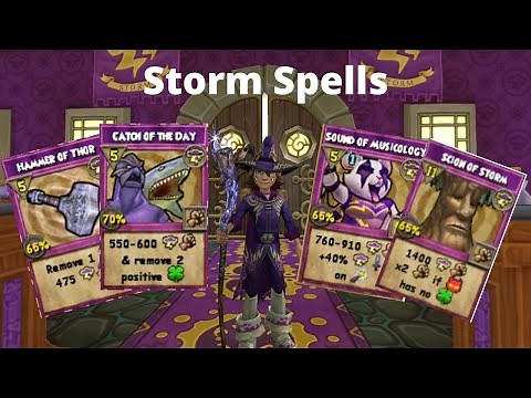Wizard101: All Storm Spells Level 1-160 (2023)