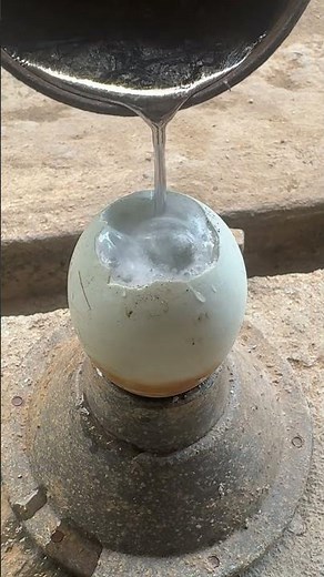 DIY Aluminum Eggs Molten Metal Casting #shorts #viralvideo #restoration