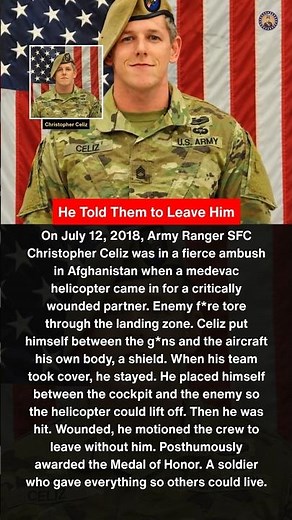 He motioned the helicopter to leave without him. Wounded. Alone. That was Christopher Celiz.