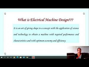 1.Introduction to electrical machine design