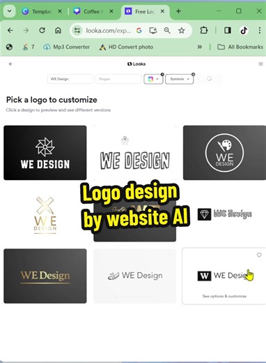 Logo design free on website #design1dolar #ឌីសាញ១ដុល្លារ ##logodesign #websitedesignlogo #illustrator #tiktok #canva