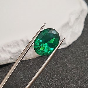 Emerald Oval Cut Gemstone Egg Shape Faceted Emerald Gem Rich Green Emerald Multiple Sizes to Choose C07E - Etsy
