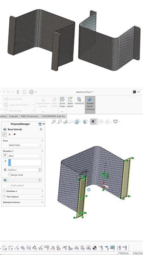 Honeycomb mesh sheet cover 3D #solidworks #solidworkstutorial #cad #machinedesign #solidcad