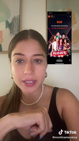 So random but now I can watch rebelde and ive never heard of this app before lol #novelas #rebelde #vix #latinas