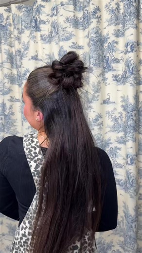 Twist and Stuff Bun: Half Up Hairstyle