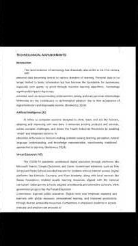 TECHNOLOGICAL ADVANCEMENT, GLOBALIZATION AND ITS IMPACTS
