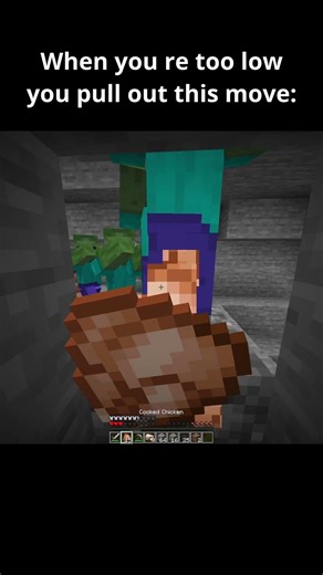 When your Hp is too low #minecraft #shorts