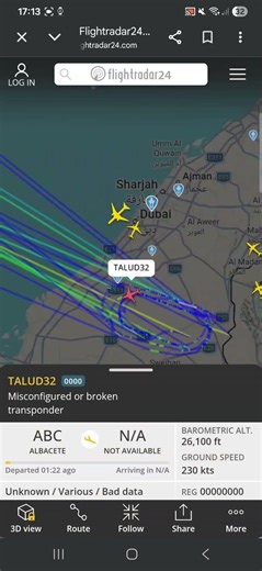 WHAT IS THIS PLEASE EXPLAIN #aviation #spoofing #flightradar24 #sus #airport #uae #config