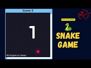 Snake Game JavaScript Tutorial | From Setup to Full Game