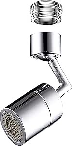 Universal Splash Filter Faucet, 720° Rotatable Faucet Sprayer Head with Durable Copper, Anti-Splash Movable Tap Head Water Saving, Faucet Aerator Leakproof Design with Double O-Ring