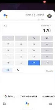 Google Calculator for Factorial
