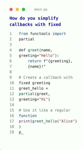 🔧 Python Pattern: Python's Hidden `functools.par 💥 #python #pythontips #viral