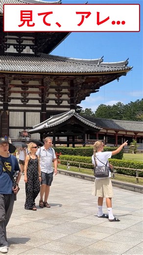 [見て、アレ...]東大寺にショックで口とシャッターが開きっぱなしの外国人観光客#新幹線#外国人#日本