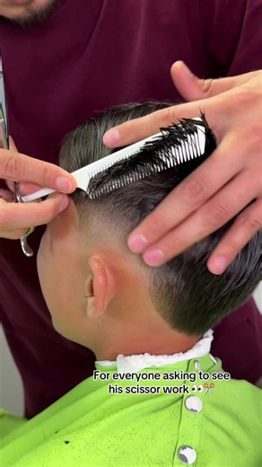 Full haircut reveal — scissor work by the barber