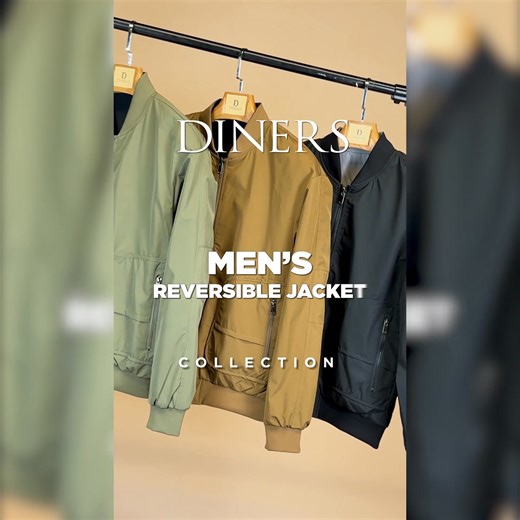 3.9K views · 865 reactions | Two looks, one jacket. Stay stylish and warm with our Dual-Tone Reversible Jacket — crafted for versatility and comfort. In-Stores & Online: https://bit.ly/3KCyhWb | Diners | Facebook