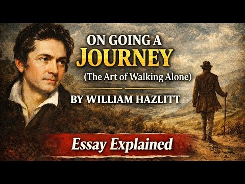On Going a Journey (The Art of Walking Alone) by William Hazlitt | Essay Explained