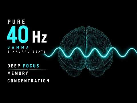 Pure 40Hz Gamma Binaural Beats | Deep Focus, Memory & Concentration