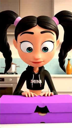 She Took the Big Pizza… But Karma Was Hot! 🔥 | Animix #3danimation #animatedfilm